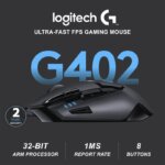 Mouse Logitech Hyperion Fury G402 Gaming Videojuegos Ratón - Imagen 4