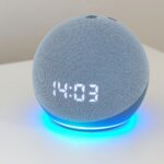 Amazon Echo Dot 4 Parlante Inteligente Con Reloj Alexa Azul - Imagen 3