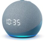 Amazon Echo Dot 4 Parlante Inteligente Con Reloj Alexa Azul