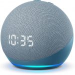 Amazon Echo Dot 4 Parlante Inteligente Con Reloj Alexa Azul