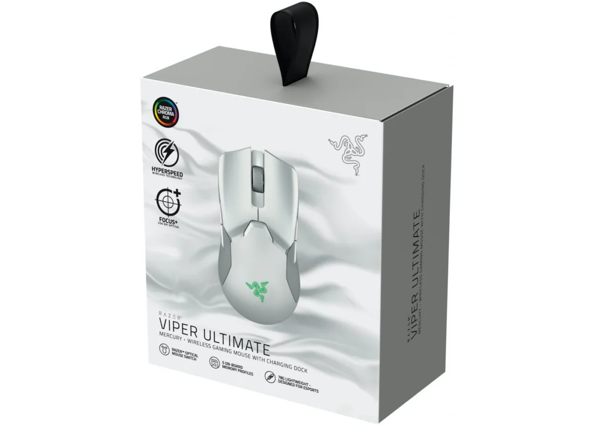 Mouse Gamer Razer Viper Ultimate Mercury + Estación De Carga - Imagen 3