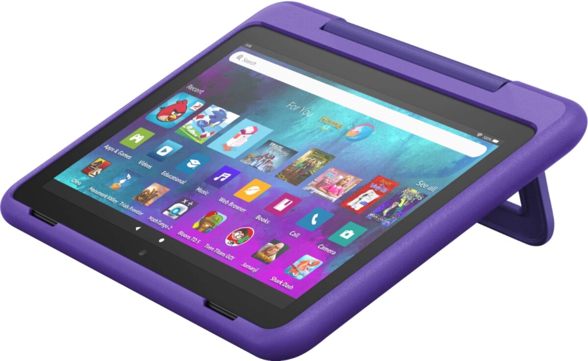 Tablet Para Niños Amazon Fire Hd 8 Kids Pro Protector Lila Violeta - Imagen 2