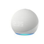 Amazon Echo Dot 5 Parlante Inteligente Con Reloj Alexa Blanco