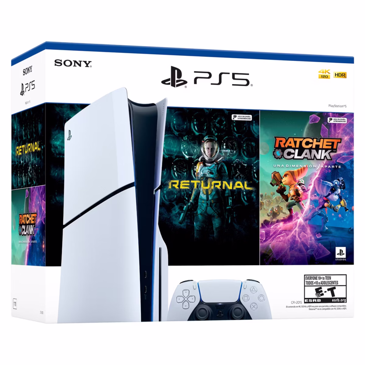 Consola Playstation PS5 Slim Con Disco + 2 Juegos - Imagen 3